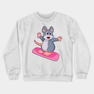 Mouse Snowboard Winter sports Crewneck Sweatshirt